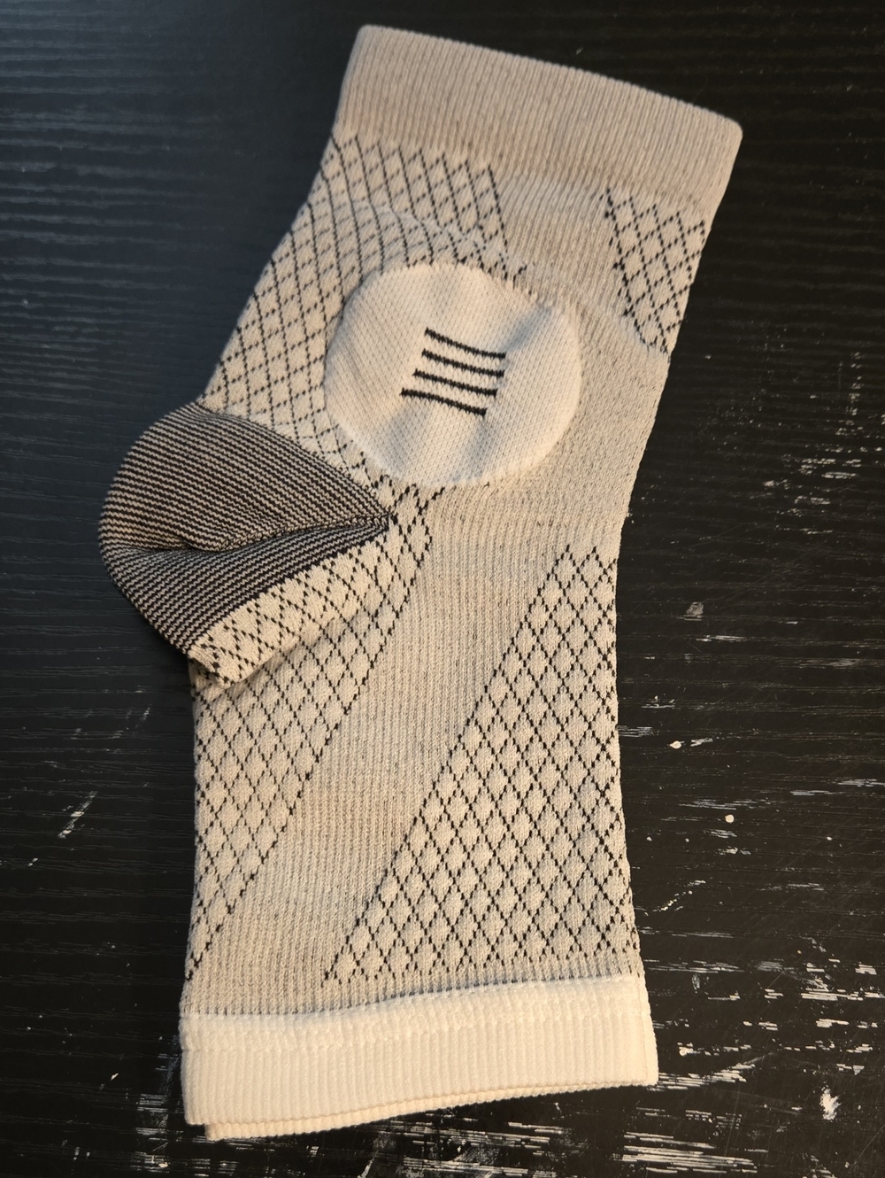 Athletic Beige Compression Sock with Black Detailing
